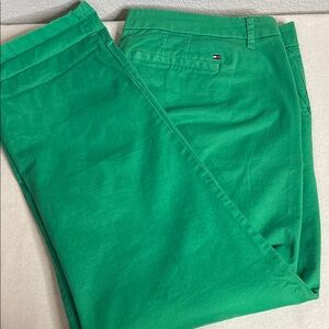 Tommy Hilfiger Green Chino Pants Women’s Size 18 Classic Straight Leg Cotton